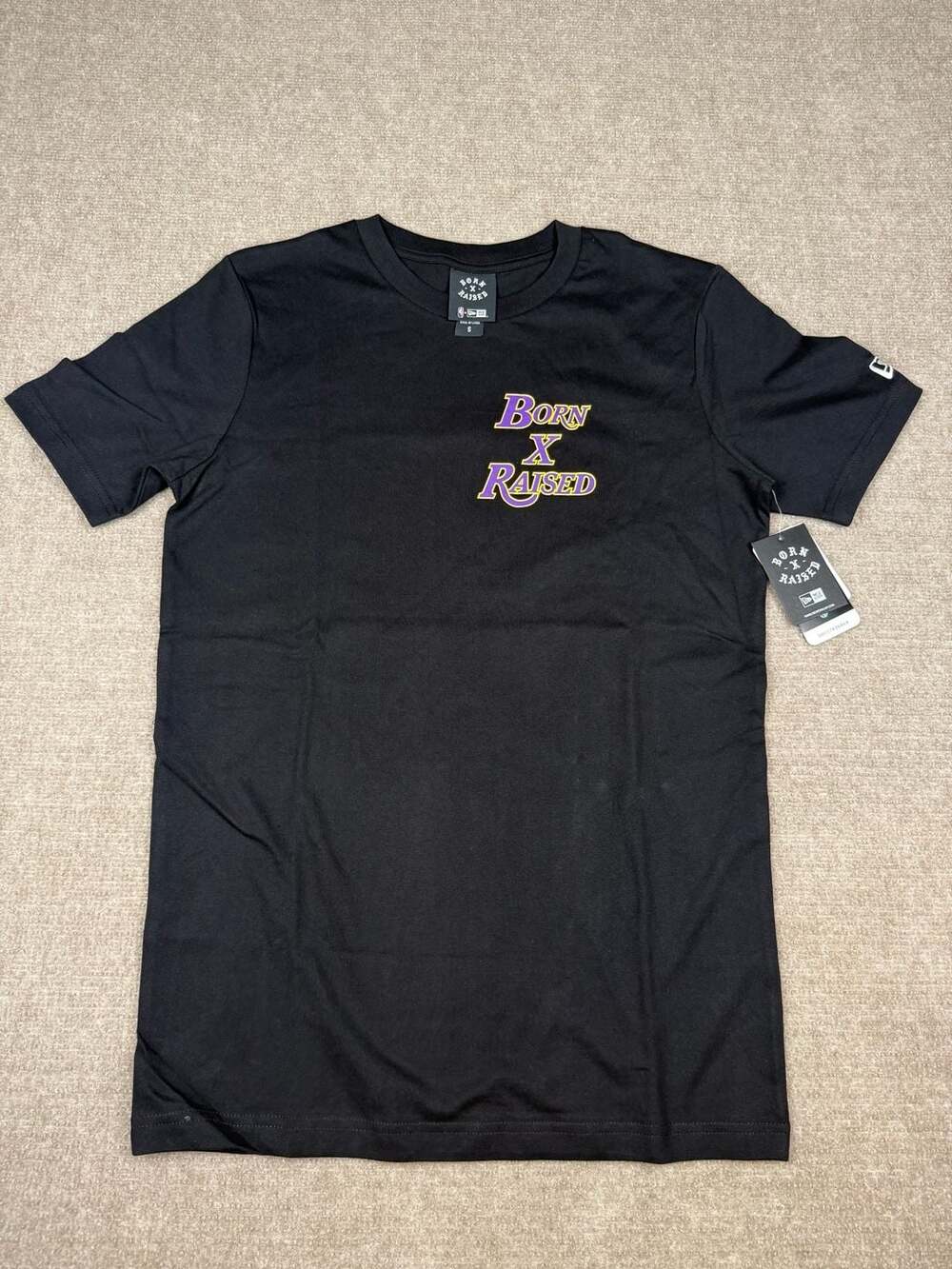 Born x Raised x New Era Los Angeles Lakers NBA Graphic T-Shirt Streetwear Collab